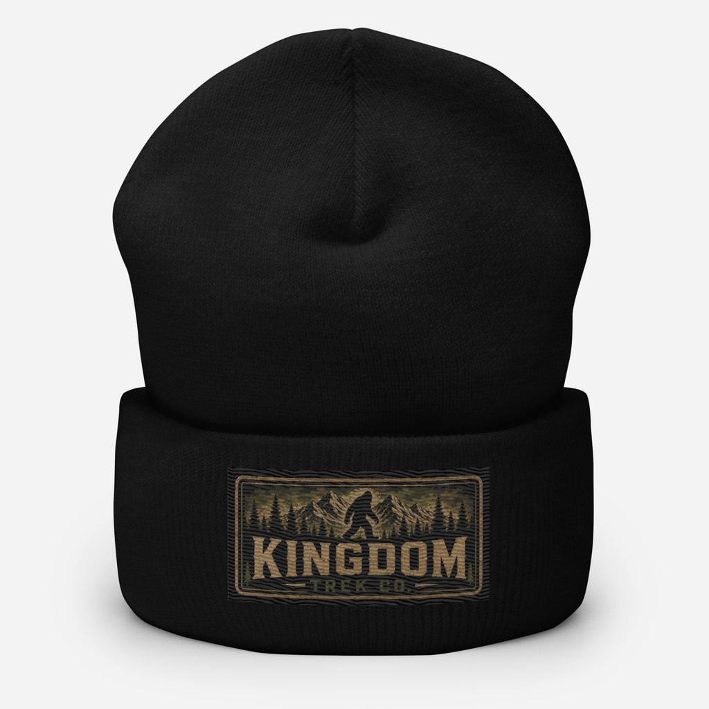 Kingdom Trek Co.™ Signature Beanie — Black/Gold