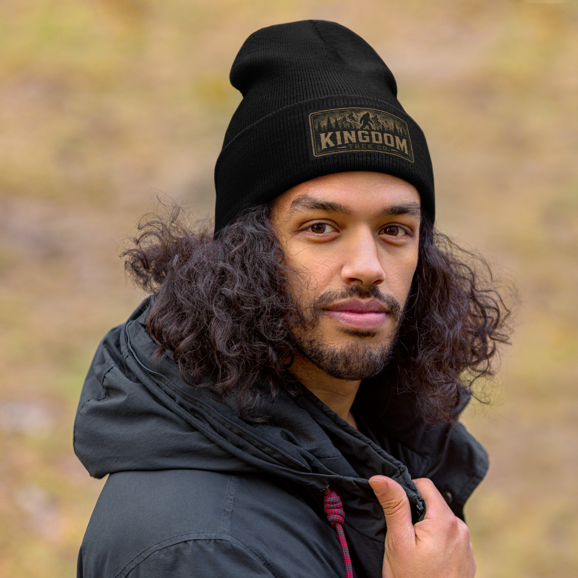Kingdom Trek Co.™ Signature Beanie — Black/Gold