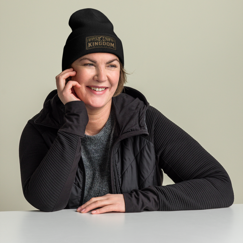 Kingdom Trek Co.™ Signature Beanie — Black/Gold