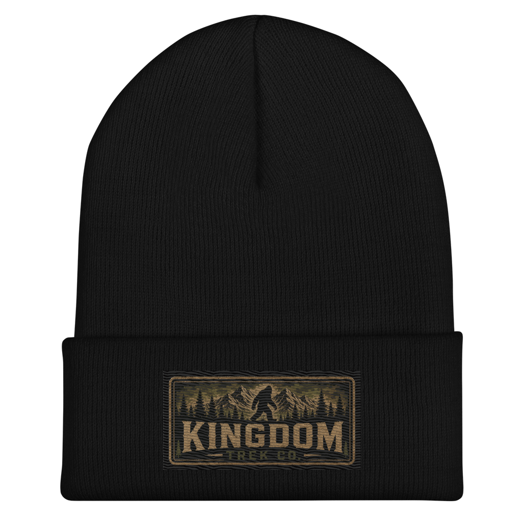 Kingdom Trek Co.™ Signature Beanie — Black/Gold