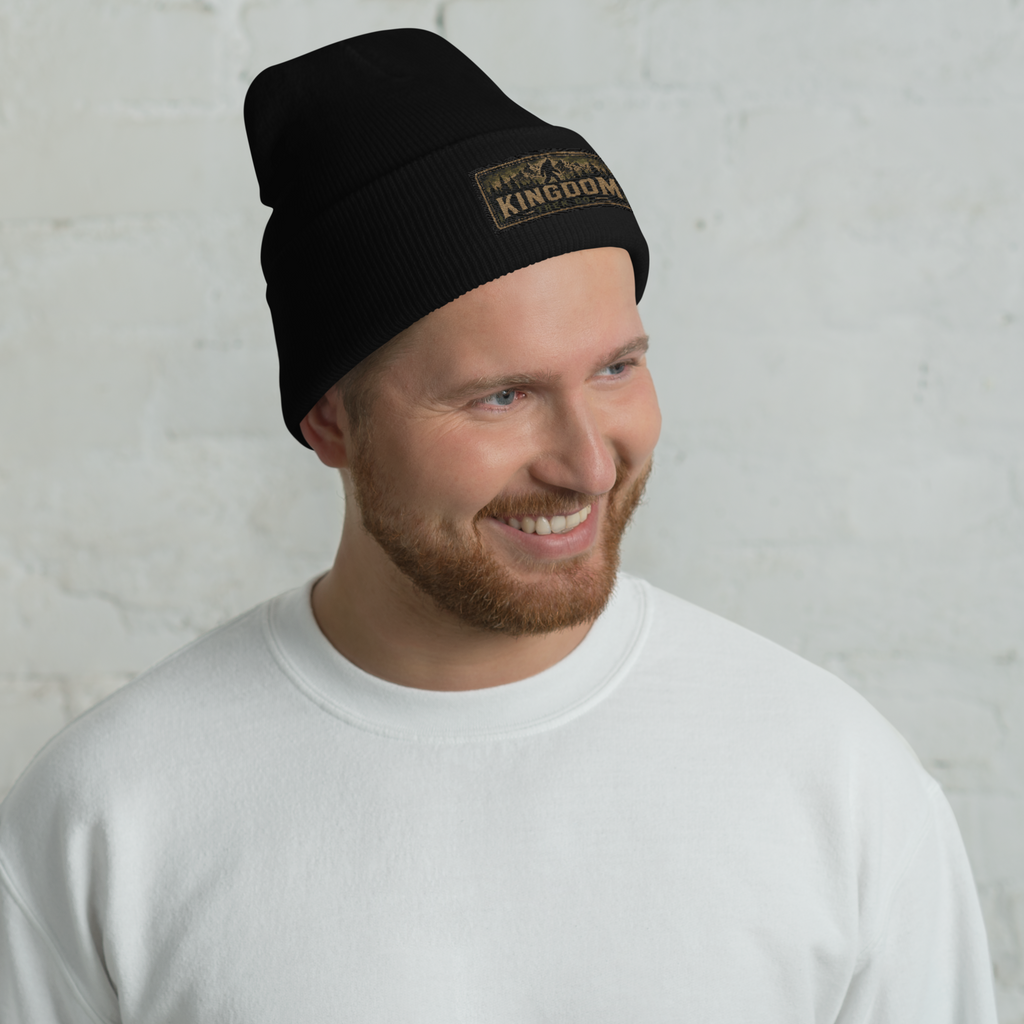 Kingdom Trek Co.™ Signature Beanie — Black/Gold
