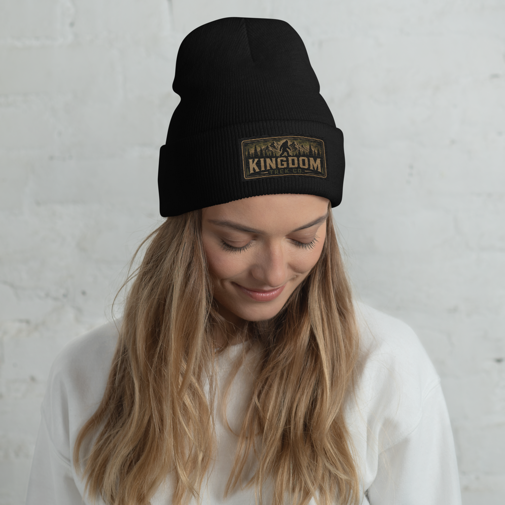 Kingdom Trek Co.™ Signature Beanie — Black/Gold