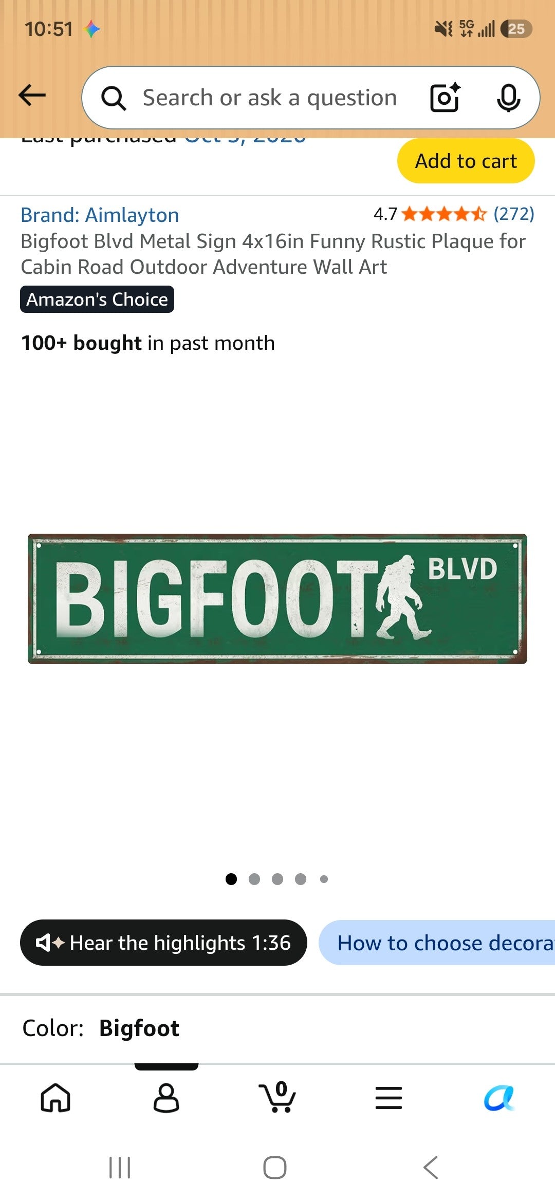 Bigfoot Sign